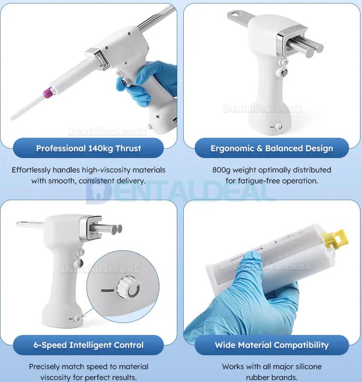Electric Dental Impression Dispensing Gun 1:1 / 2:1 50ml